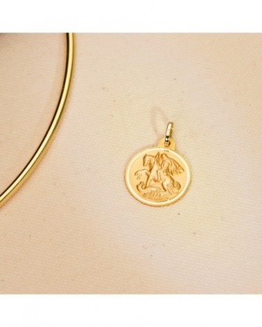 Medalla oro 18k San Jorge 20mm