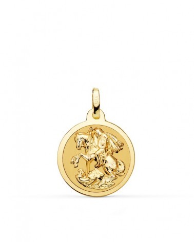 Medalla San Jorge oro 18k amarillo 18mm