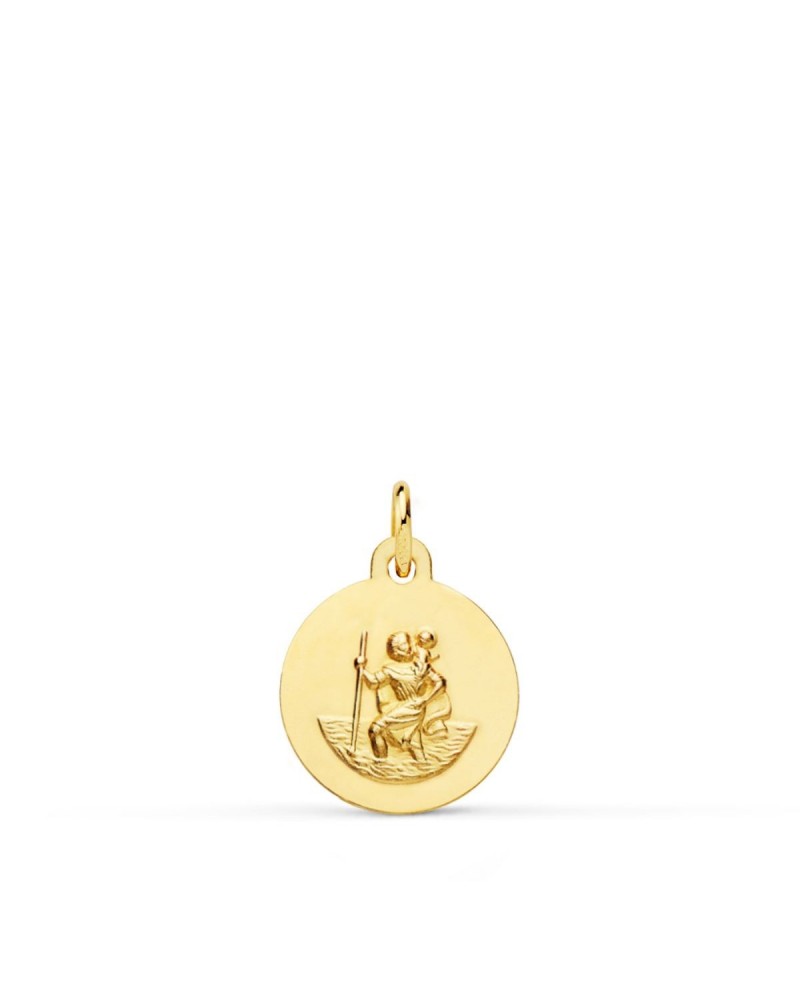 Medalla oro 18k San Cristóbal 12mm