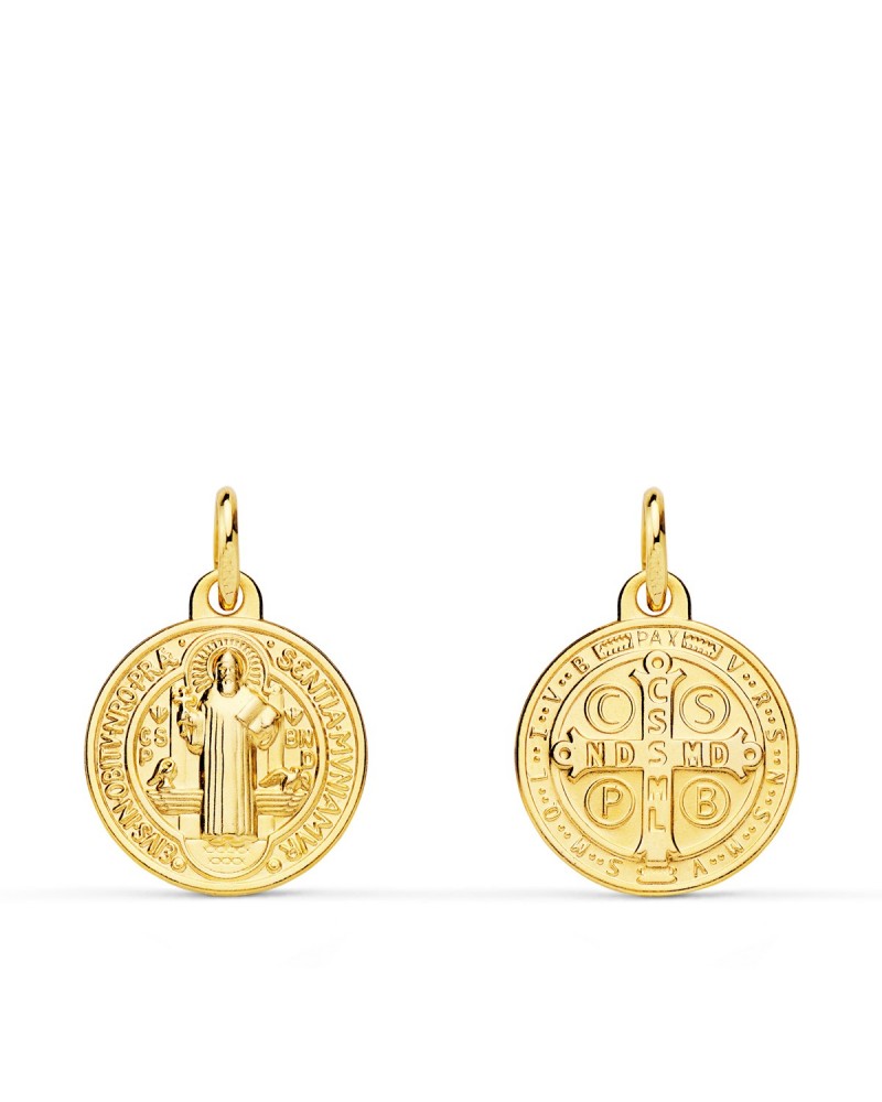 Escapulario San Benito oro 18k 14mm