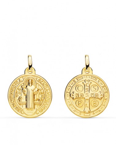 Escapulario San Benito oro 18k 18mm