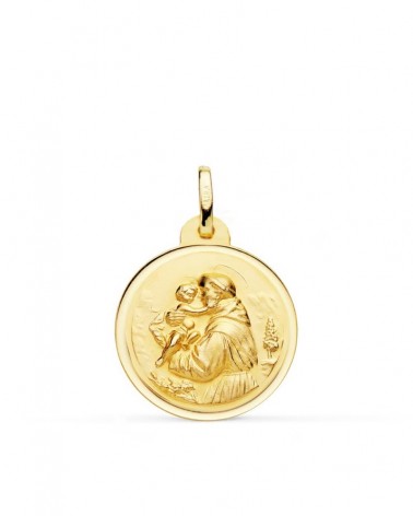 Medalla San Antonio oro 18k amarillo 20 mm