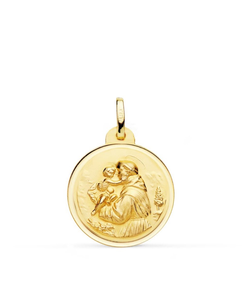 Medalla San Antonio oro 18k amarillo 20 mm