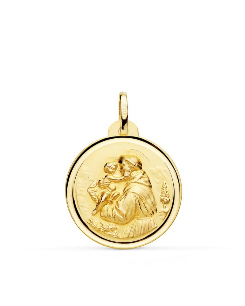 Medalla oro 18k San Antonio 24mm