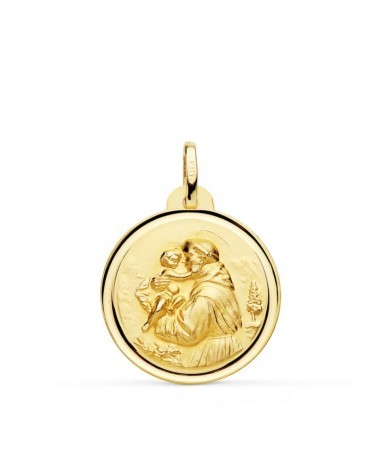 Medalla oro 18k San Antonio 24mm