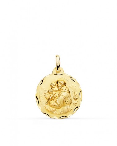 Medalla oro 18k San Antonio 18mm