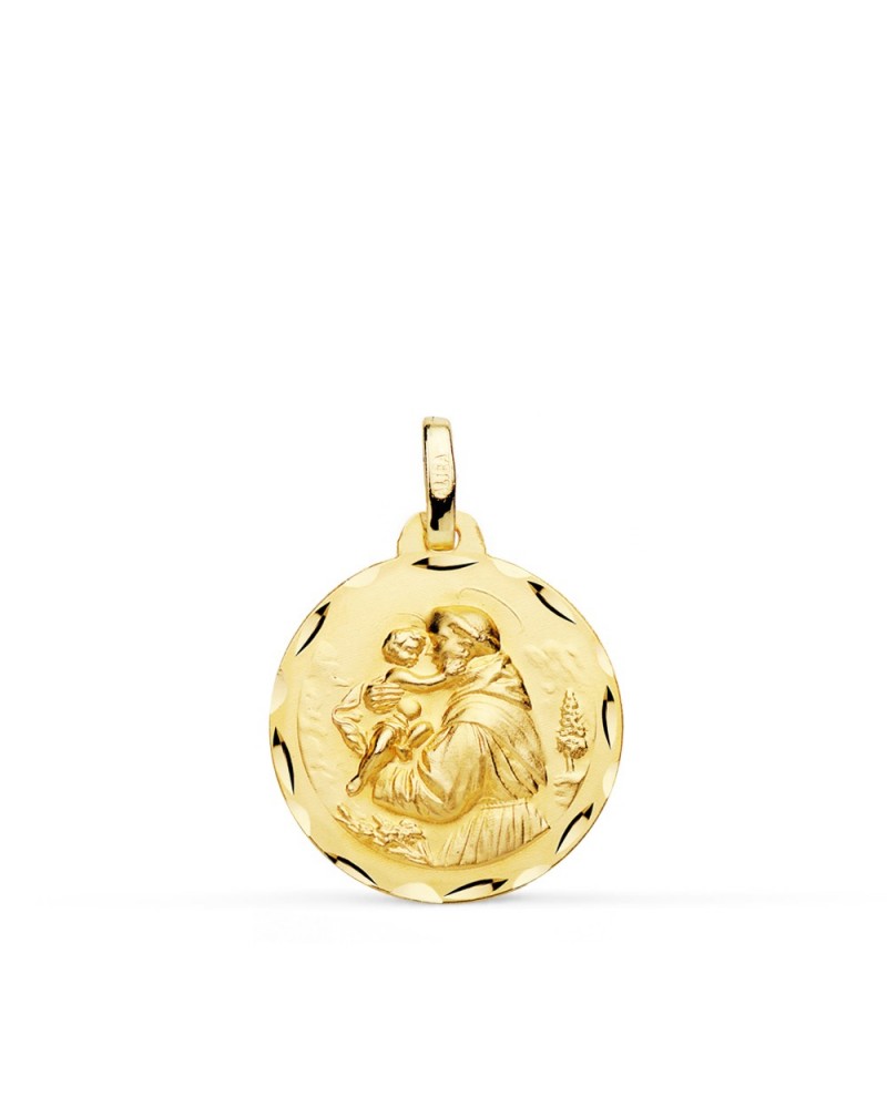 Medalla oro 18k San Antonio 18mm