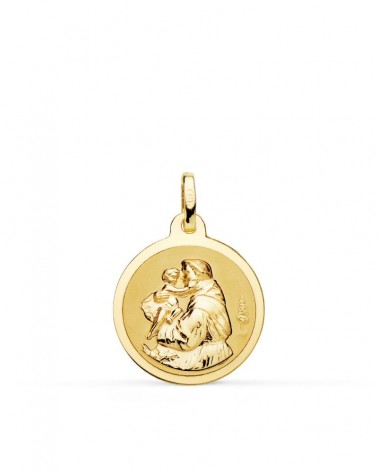 Medalla San Antonio oro 18k amarillo 18mm