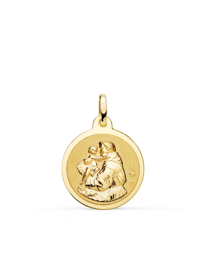 Medalla San Antonio oro 18k amarillo 18mm