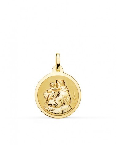 Medalla San Antonio oro 18k amarillo 18mm