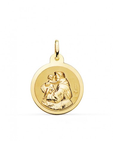 Medalla San Antonio oro 18k amarillo 22mm