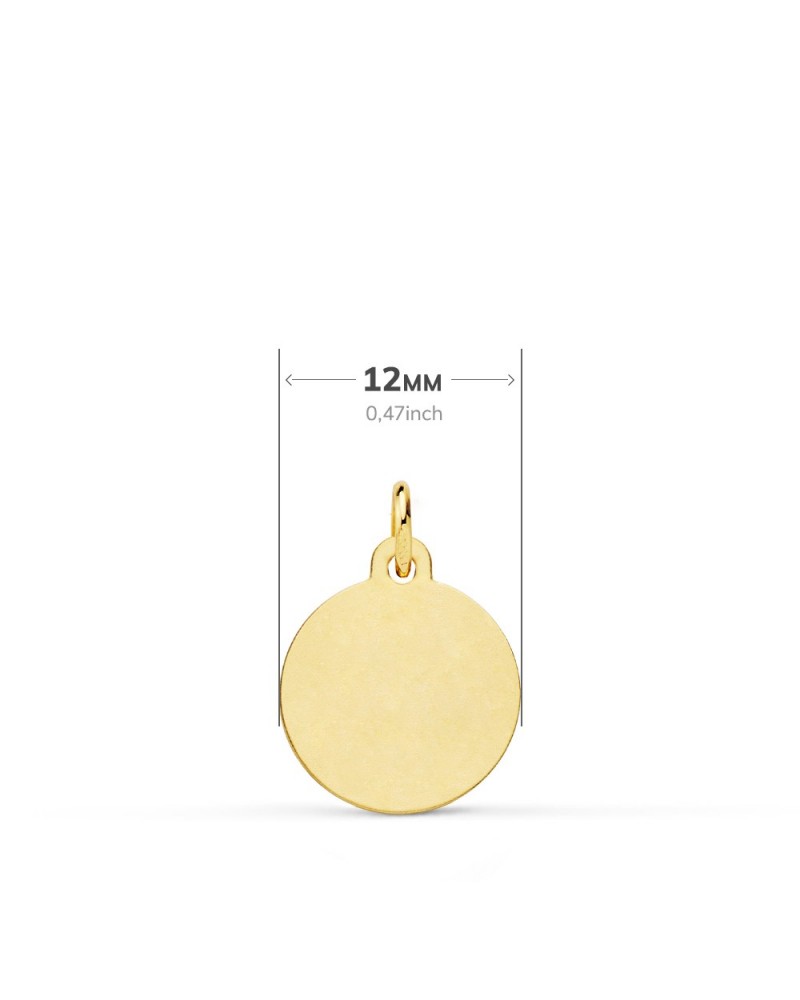 Medalla bebé oro 18k Bautismo 12mm