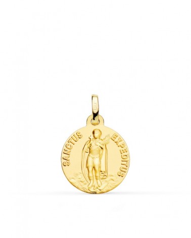 Medalla oro 18k San Expedito 16mm