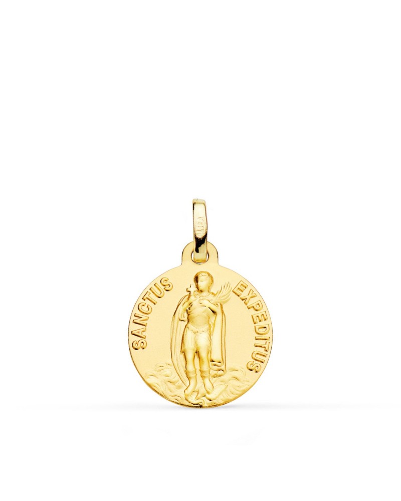 Medalla oro 18k San Expedito 16mm