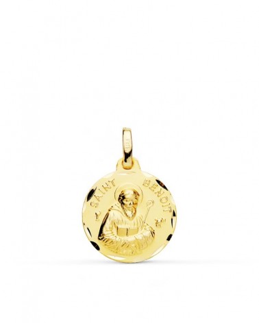 Medalla oro 18k San Benito 16mm