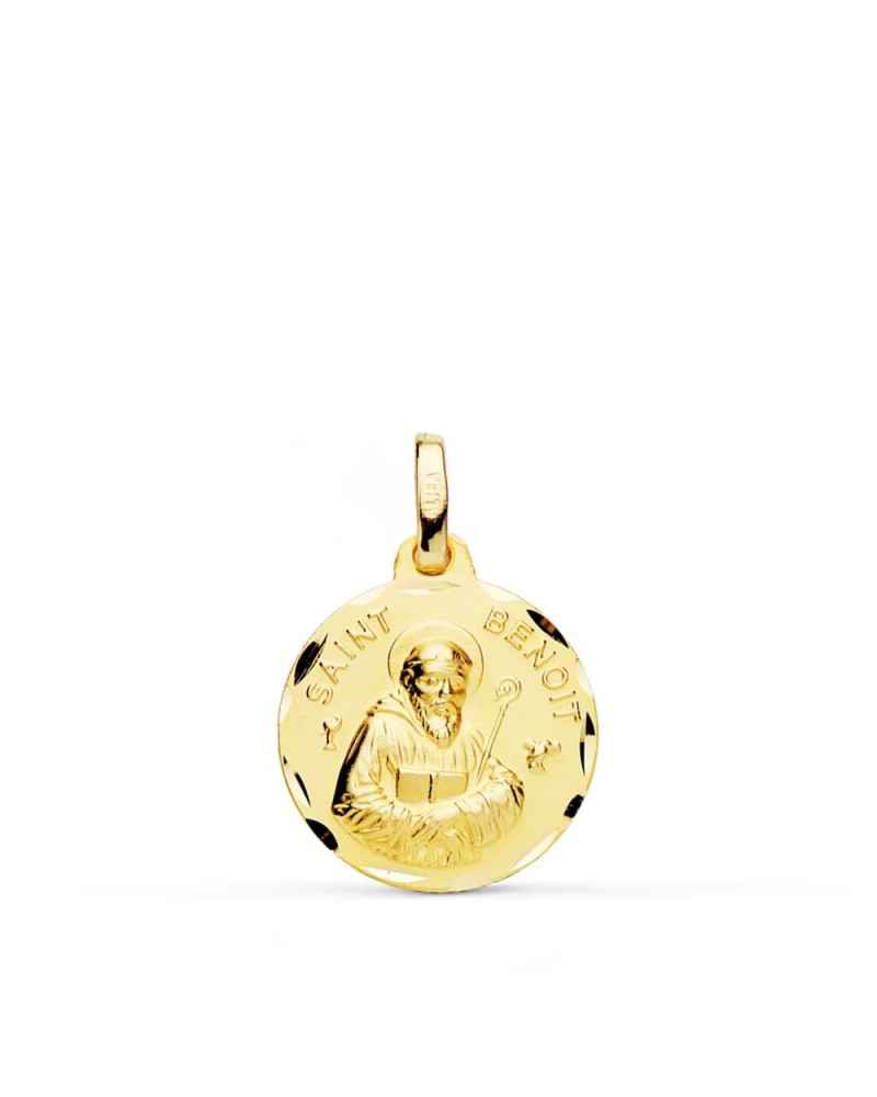 Medalla oro 18k San Benito 16mm