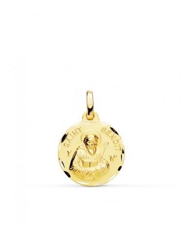 Medalla oro 18k San Benito 16mm