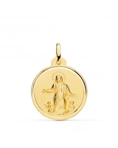 Medalla oro 18k Virgen de la Asunción 22mm