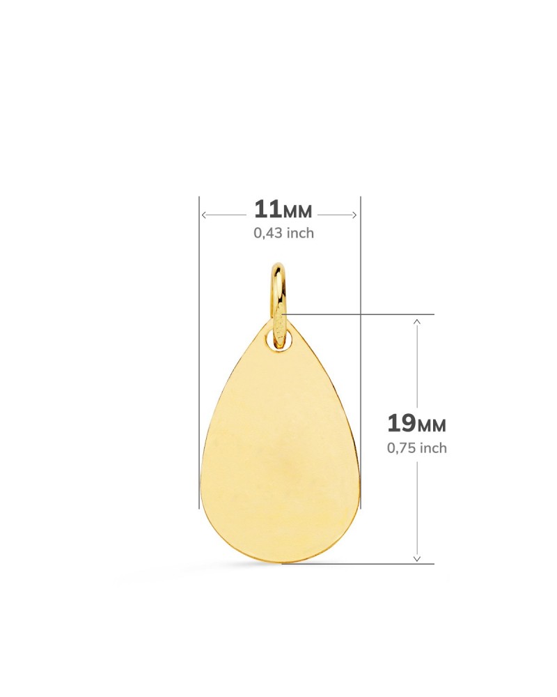 Medalla oro 18k bebé niño de la hora con reloj 19x11 mm