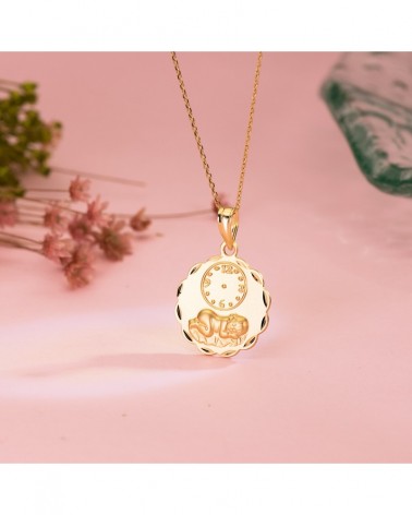 Medalla oro 18k Niño de la Hora reloj 16mm