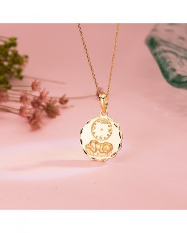 Medalla oro 18k Niño de la Hora reloj 16mm