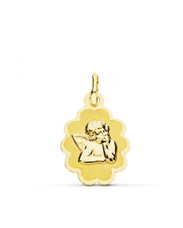 Medalla oro 18k ángel Burlón 18x12 mm