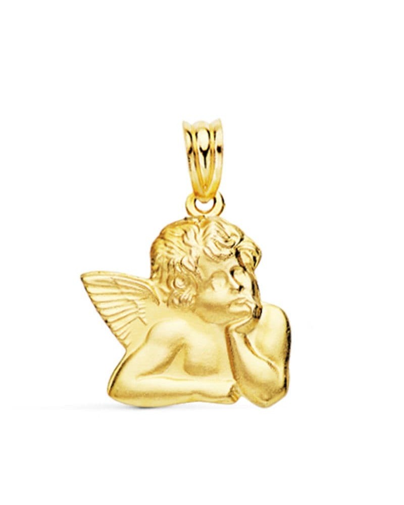 Colgante oro 18k angelito burlón 20x20 mm