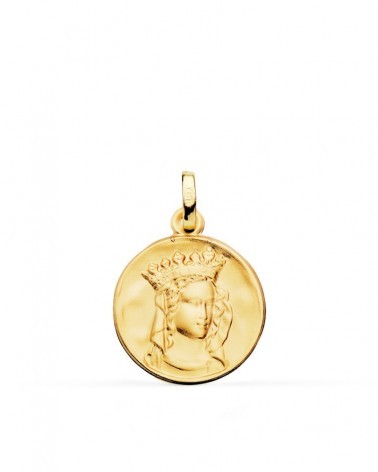 Medalla oro 18k Virgen María Notre Dame París 18mm