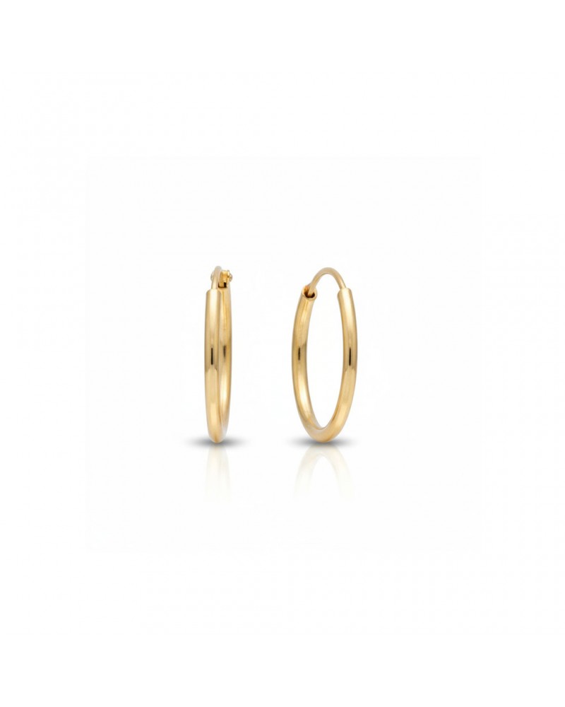 Aros oro 18k lisos 8mm diámetro interior