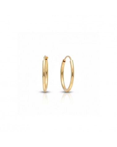 Aros oro 18k lisos 8mm diámetro interior