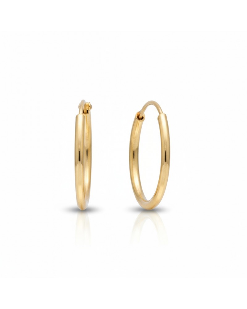 Aros oro 18k tubo 12mm diámetro interior grosor 1mm