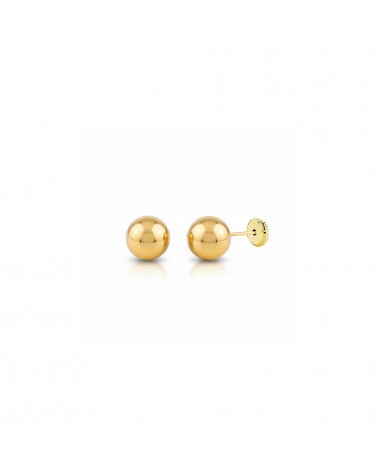 Pendientes oro 18k tornillo bola 3mm