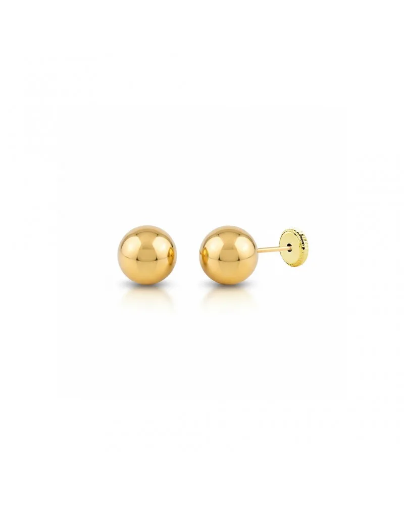 Pendientes oro 18k tornillo bola 4mm bebé