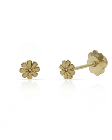 Pendientes oro 18k tornillo margarita 3,5mm