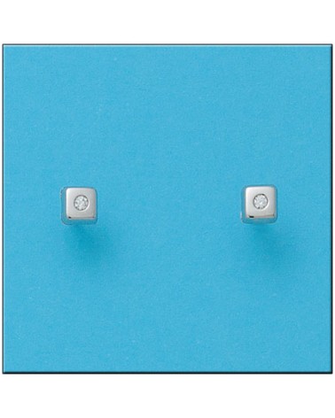 Pendientes oro blanco 18k cuadrados tornillo circonita 4mm