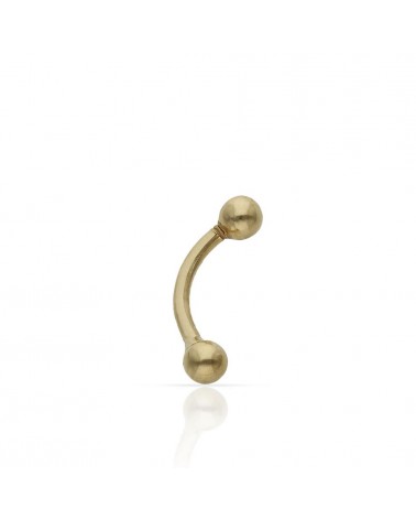 Piercing oro 18k ceja bolas 3x14mm