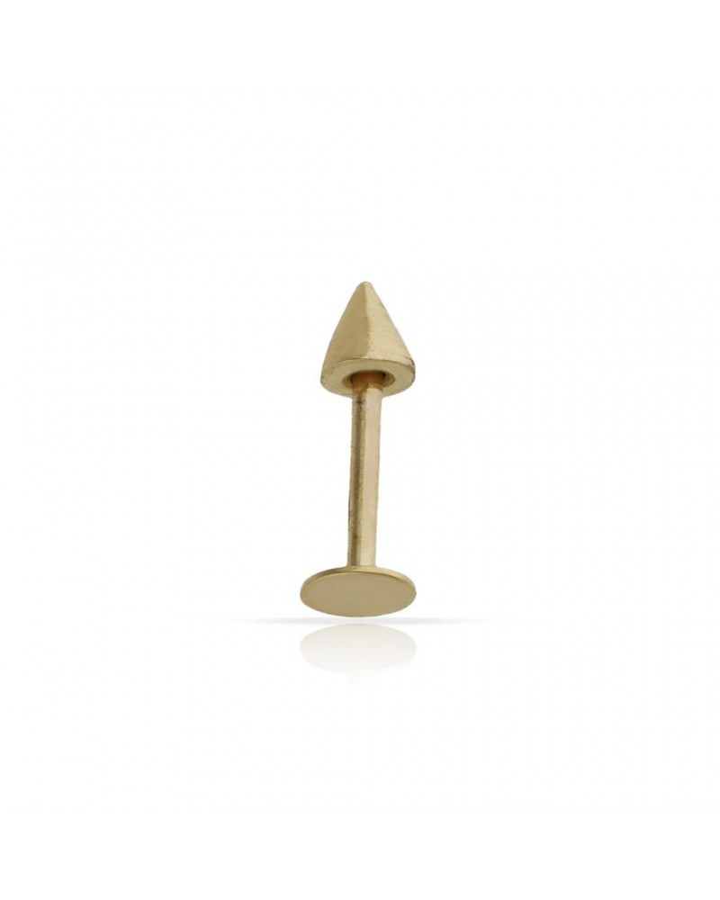 Piercing oro 18k labio pincho cónico 4,5x13,5mm