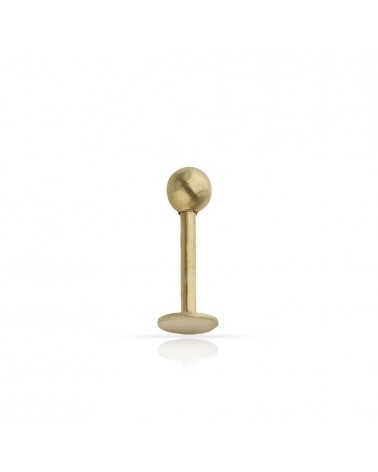Piercing oro 18k labio bola 4,5x10mm