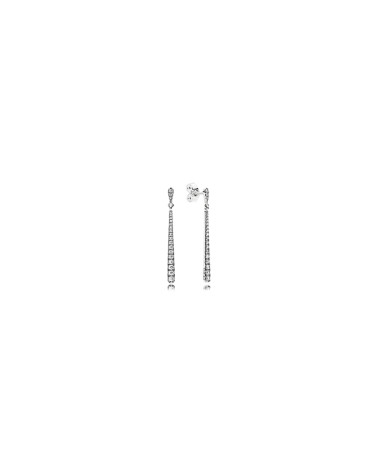 Pendientes colgantes Pandora largos de plata 3,5 cm 296351CZ