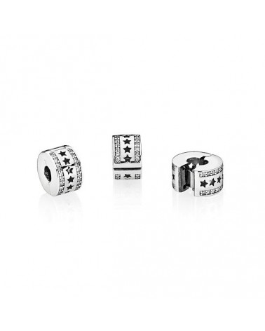 Clip Pandora con estrellas y circonitas, colección Navidad 796381CZ