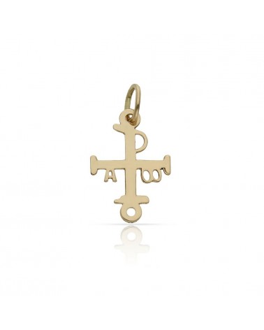 Cruz oro 18k calada 12x18mm