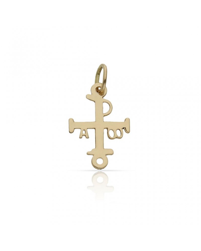 Cruz oro 18k calada 12x18mm