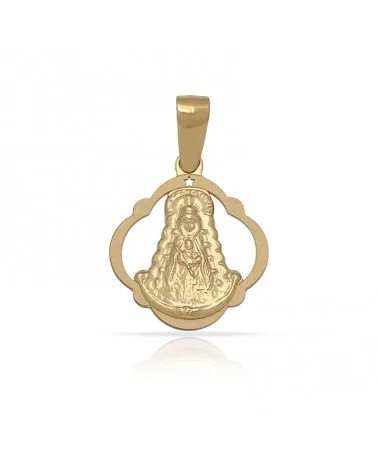 Medalla oro 18k Virgen del Rocío 15x17mm