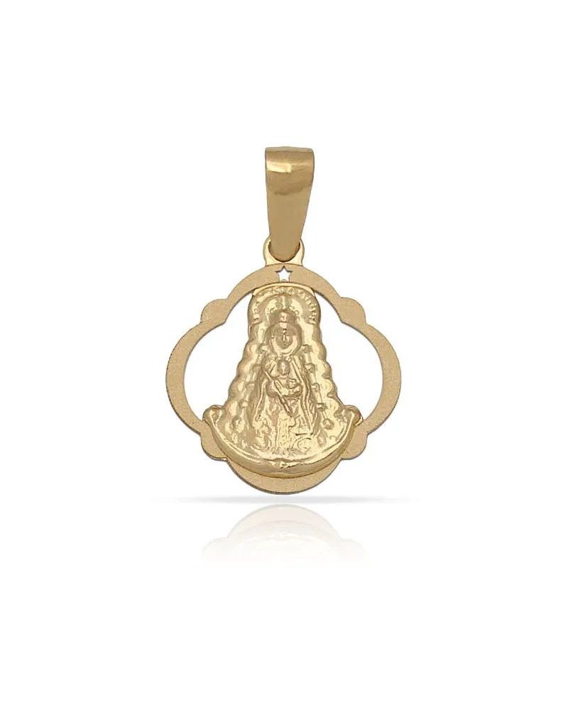 Medalla oro 18k Virgen del Rocío 15x17mm