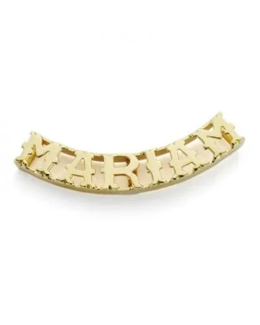 Colgante oro 18k amarillo nombre personalizado 6 letras