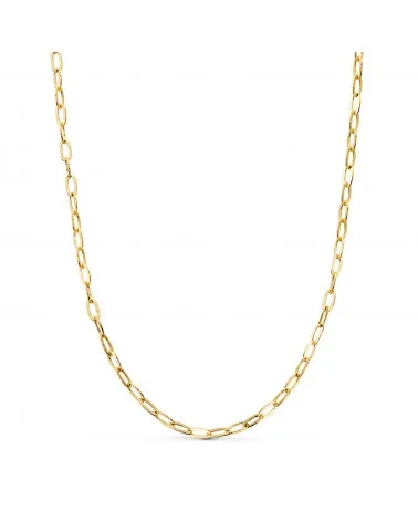 Cadena oro 18k amarillo forzada eslabón alargado