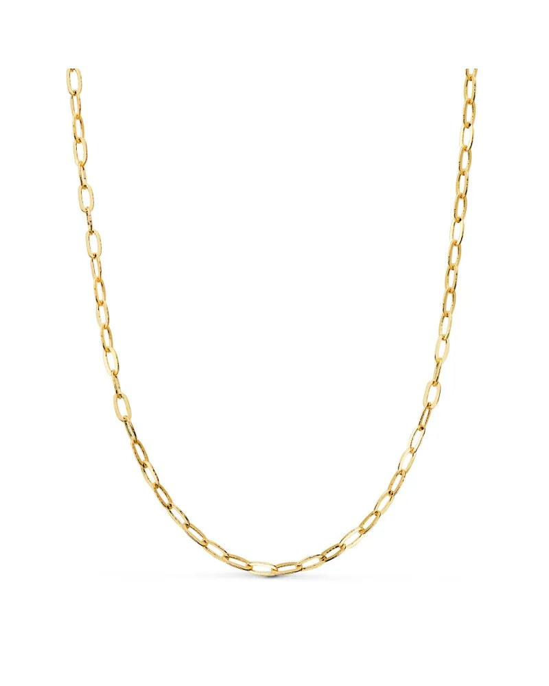 Cadena oro 18k amarillo forzada eslabón alargado