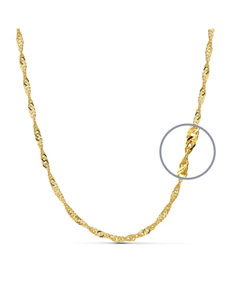 Cadena oro 18k amarillo singapur 45 cm 2,7 mm