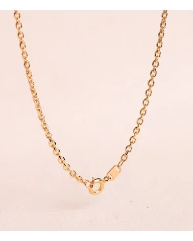 Cadena oro 18k amarillo maciza forzada eslabón tallado 2,3 mm