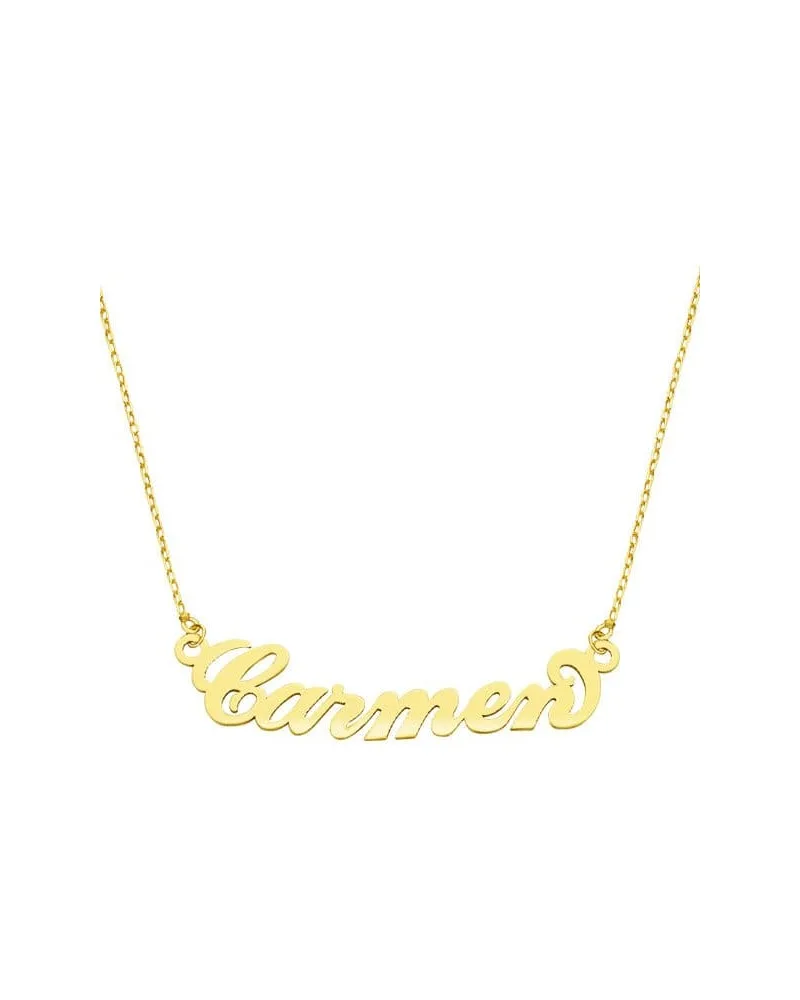 Gargantilla oro 18k amarillo nombre personalizado 6 letras